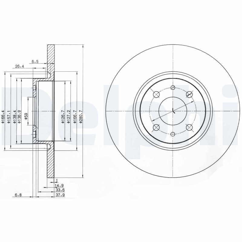 Диск тормозной DELPHI BG3600