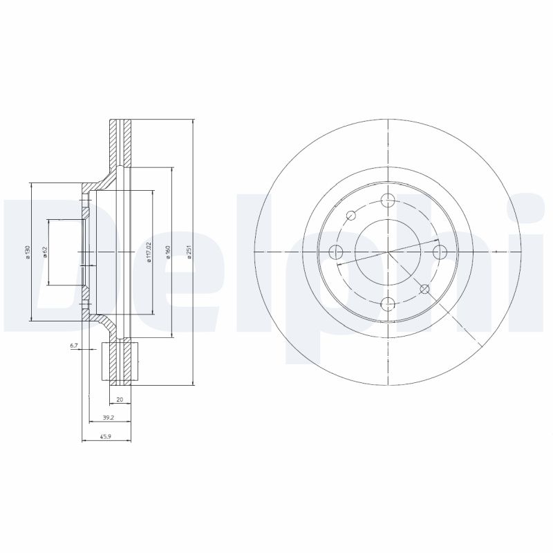 Диск тормозной DELPHI BG2825