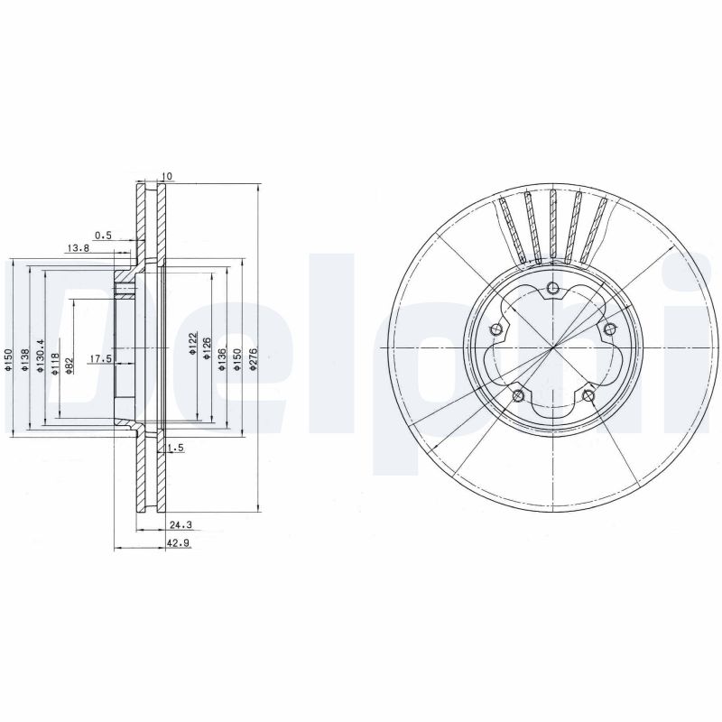 Диск тормозной DELPHI BG3676