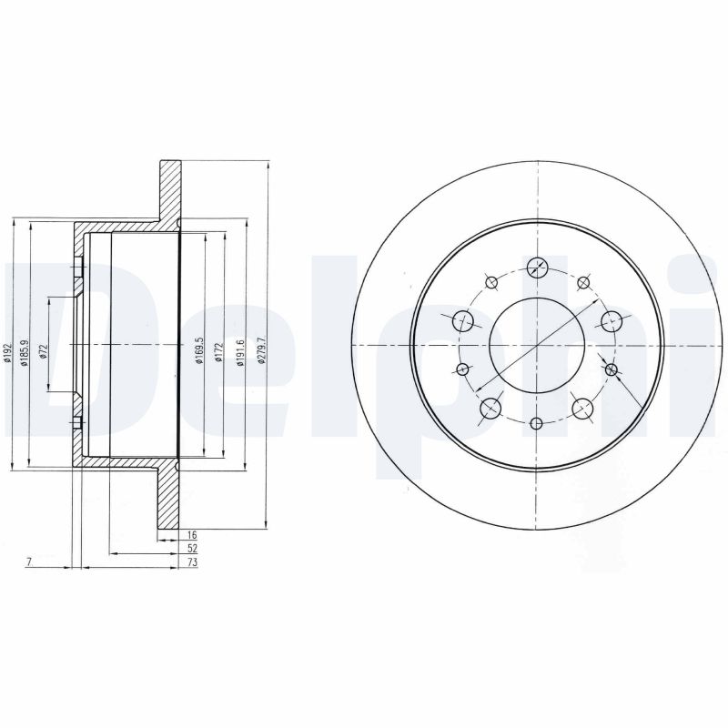 Диск тормозной DELPHI BG4061
