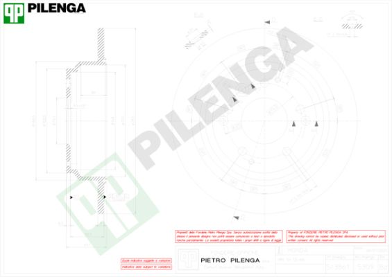 Диск тормозной PILENGA 5309