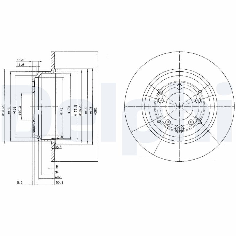 Диск тормозной DELPHI BG3390