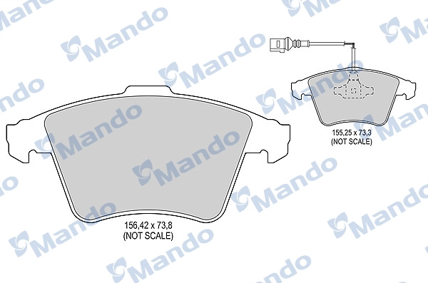 Колодки тормозные дисковые MANDO MBF015228