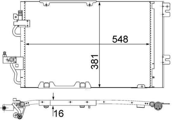 Конденсатор кондиционера MAHLE/KNECHT AC378000S