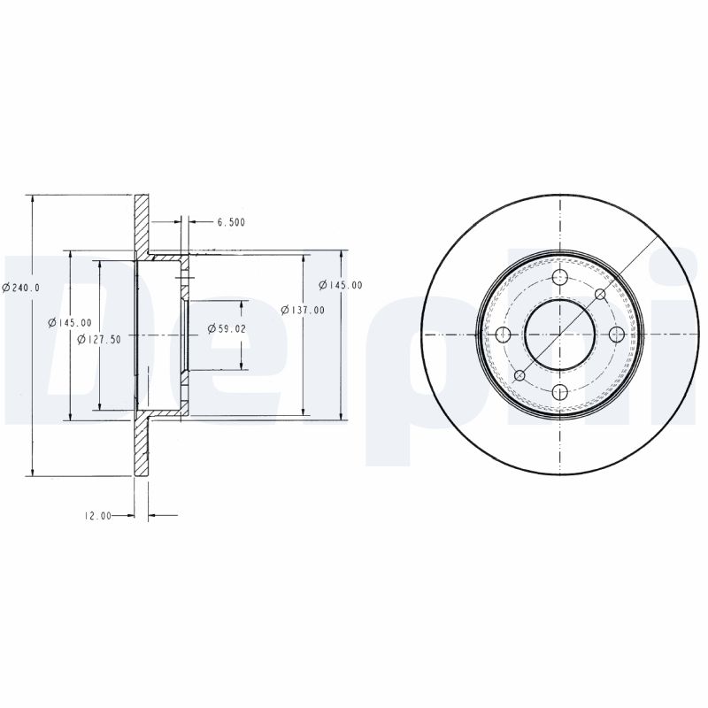 Диск тормозной DELPHI BG2313