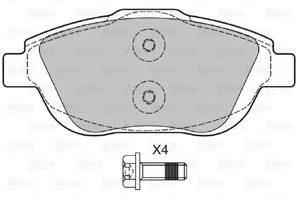 Колодки тормозные дисковые VALEO 601053