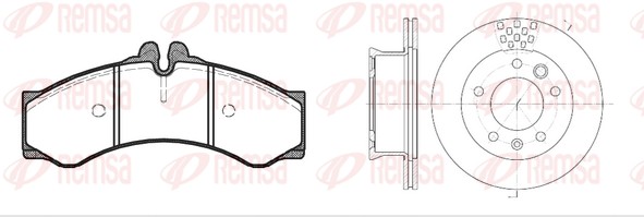 Комплект тормозов дисковый тормозной механизм REMSA 8614.00