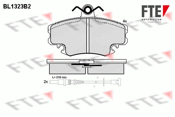 Комплект тормозных колодок дисковый тормоз FTE BL1323B2