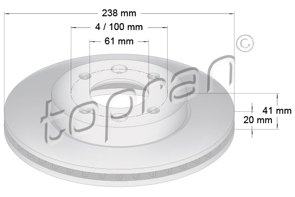 Тормозной диск HANS PRIES/TOPRAN 700176