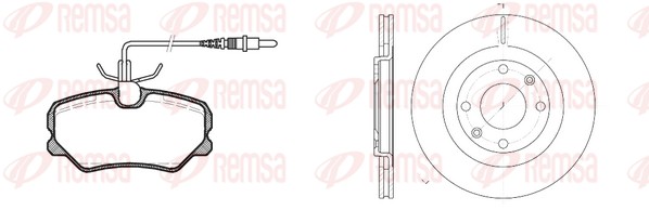 Комплект тормозов дисковый тормозной механизм REMSA 8262.00