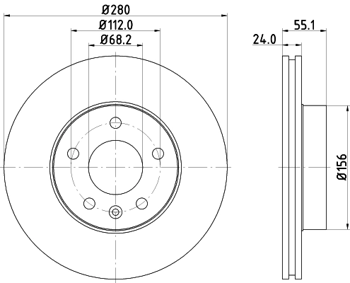 Диск тормозной HELLA/BEHR/PAGID 8DD355105581