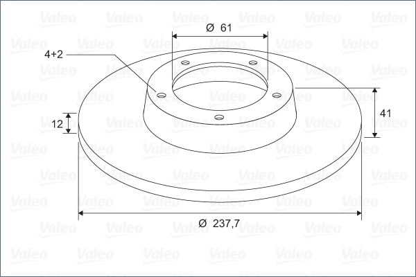 Диск тормозной VALEO 297803
