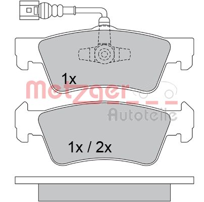 Колодки тормозные дисковые METZGER 1170560