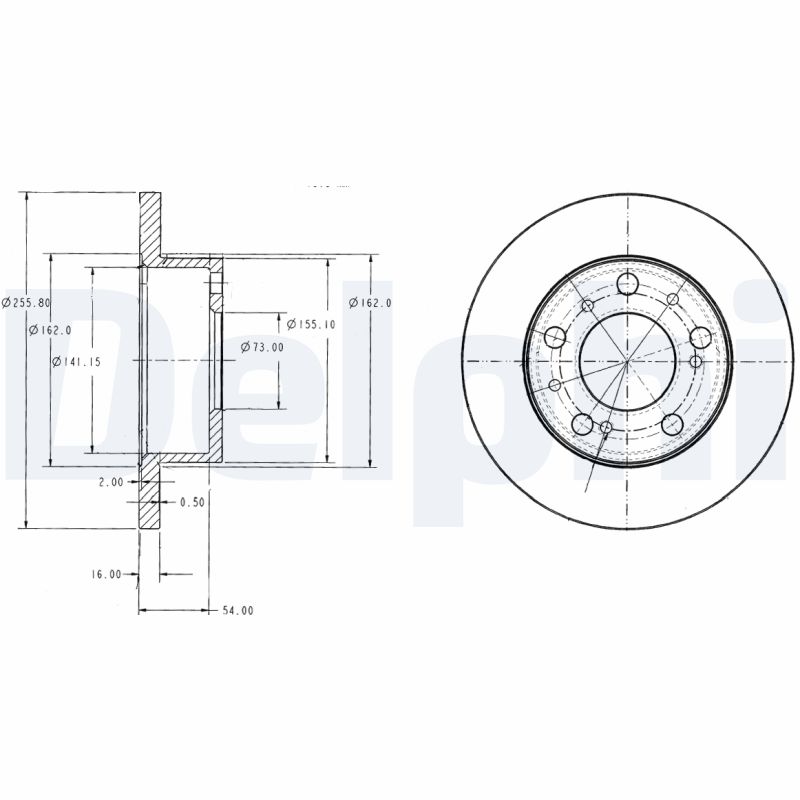 Диск тормозной DELPHI BG2253