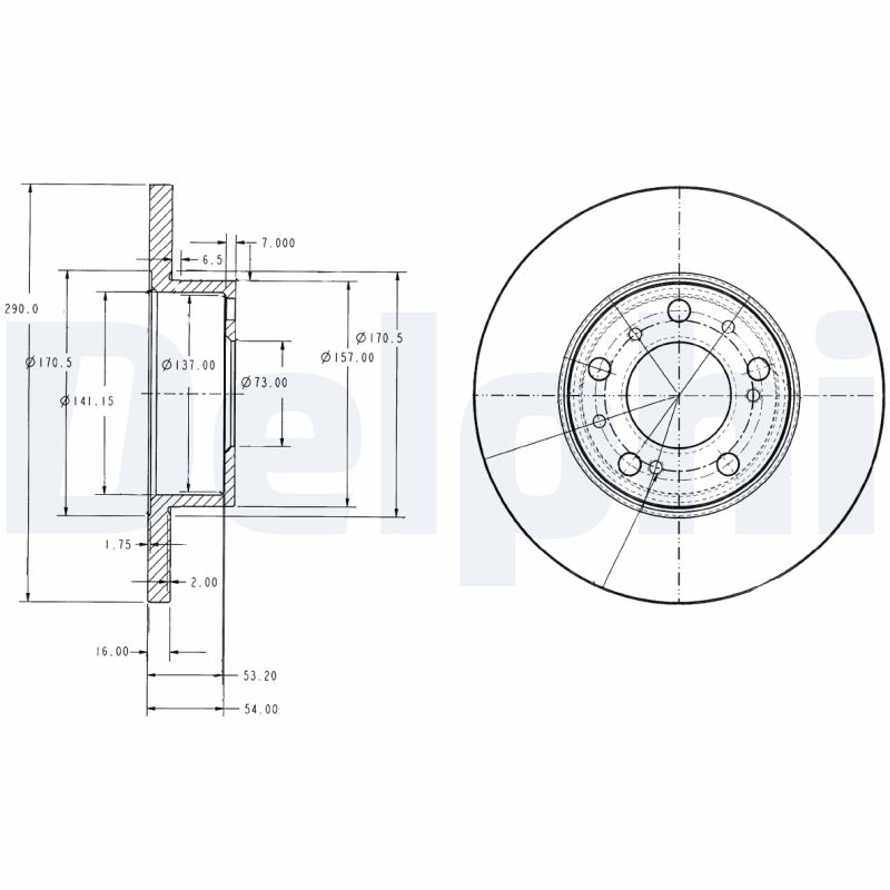 Диск тормозной DELPHI BG2257