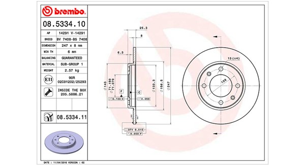 Диск тормозной MAGNETI MARELLI 360406018300