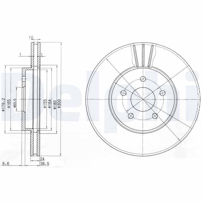 Диск тормозной DELPHI BG3537