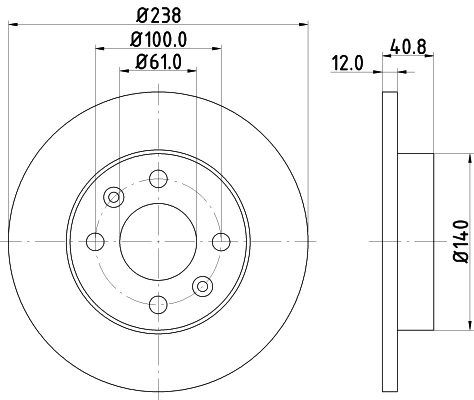 Диск тормозной HELLA/BEHR/PAGID 8DD355101241