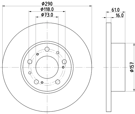 Диск тормозной HELLA/BEHR/PAGID 8DD355101781