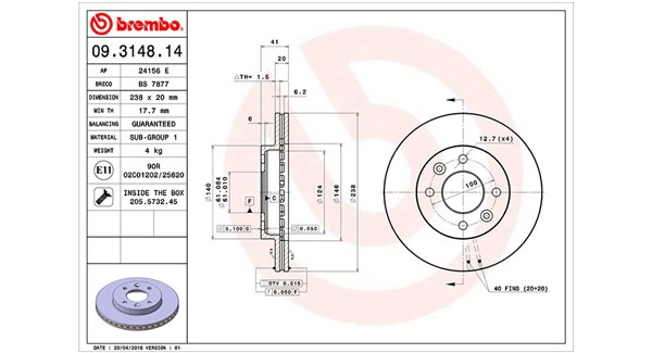 Диск тормозной MAGNETI MARELLI 360406042400