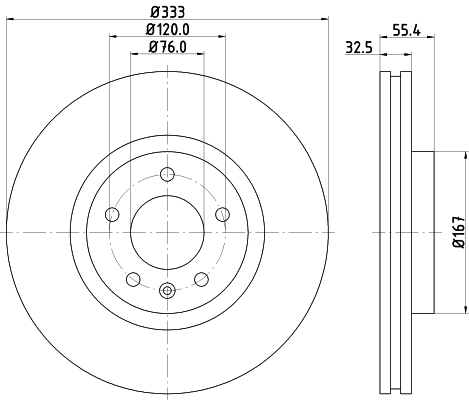 Диск тормозной HELLA/BEHR/PAGID 8DD355109681