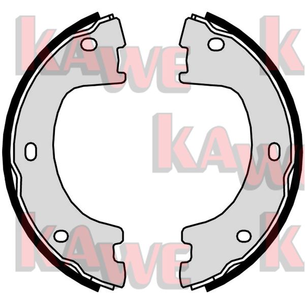 Колодки тормозные барабанные KAWE 01056