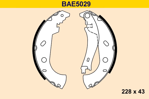 Колодки тормозные барабанные BARUM BAE5029