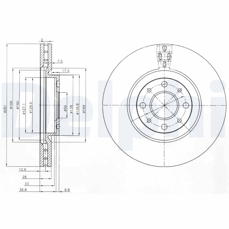 Диск тормозной DELPHI BG3699
