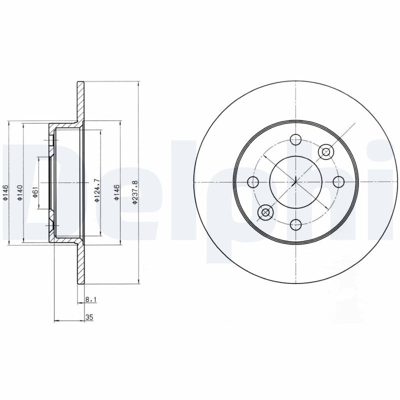 Диск тормозной DELPHI BG2258