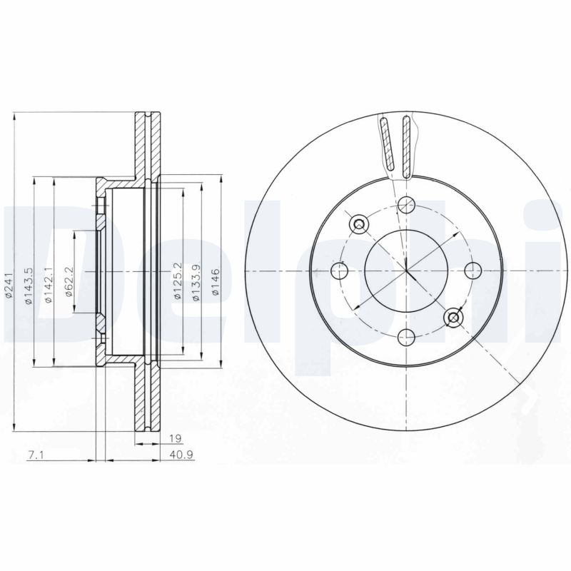 Диск тормозной DELPHI BG4009