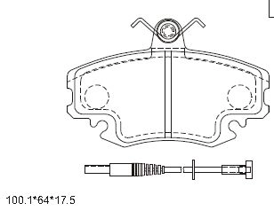 Колодки тормозные дисковые kd7514 шт ASIMCO KD7514