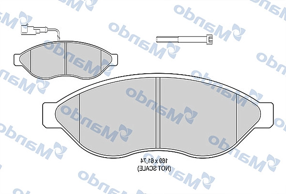 Колодки тормозные дисковые MANDO MBF015036