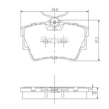 Колодки тормозные дисковые NIPPARTS J3611047