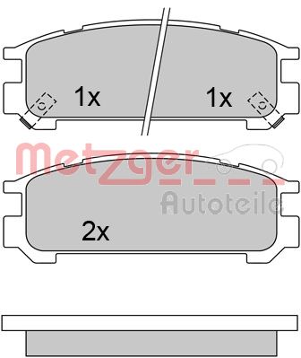 Колодки тормозные дисковые METZGER 1170429