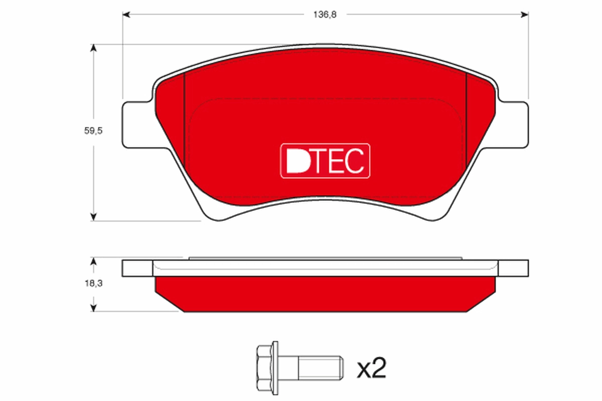 Колодки тормозные дисковые TRW GDB1552DTE