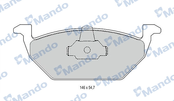 Колодки тормозные дисковые MANDO MBF015144