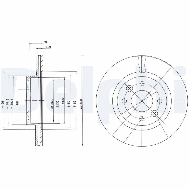 Диск тормозной DELPHI BG2283