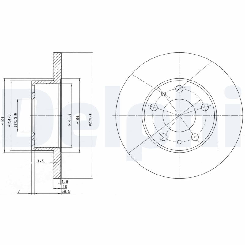 Диск тормозной DELPHI BG2845