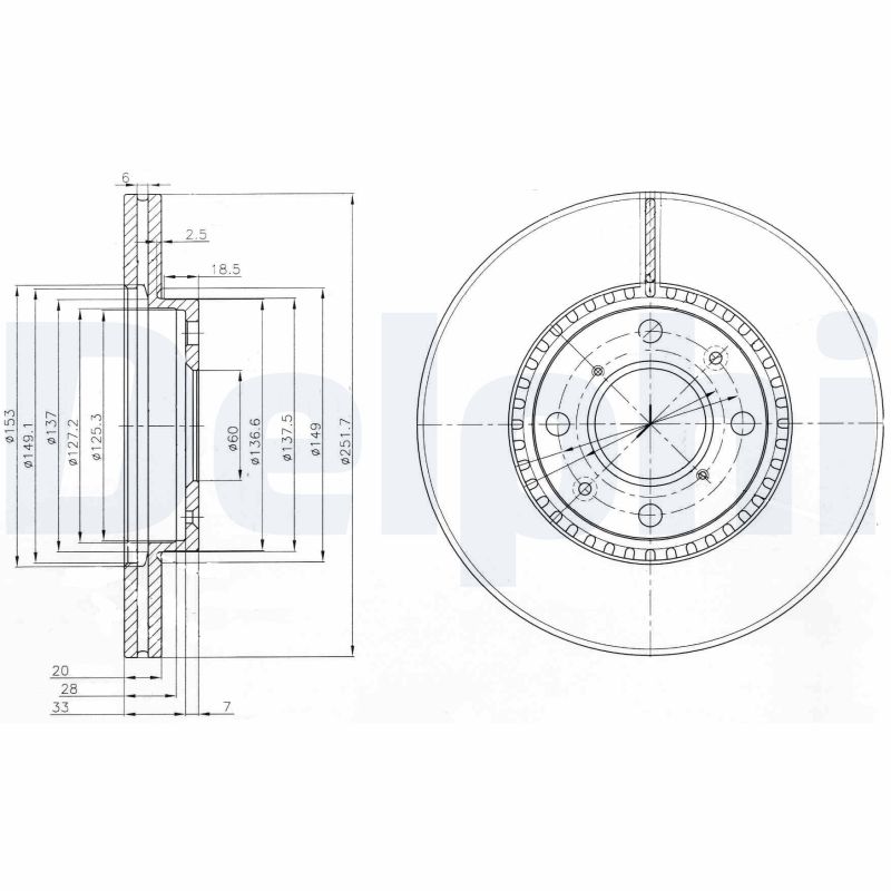 Диск тормозной DELPHI BG4049