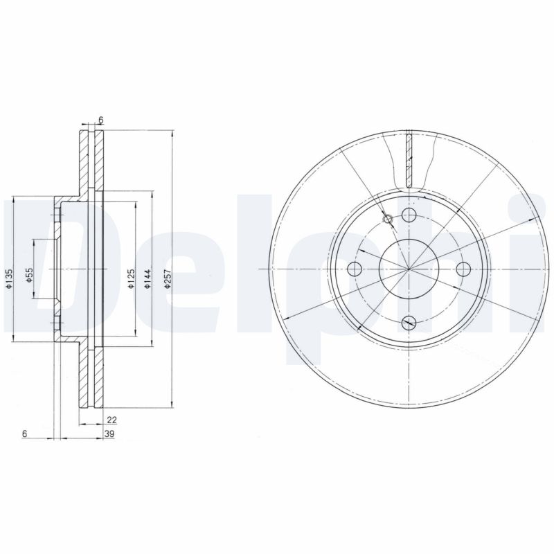 Диск тормозной DELPHI BG2804