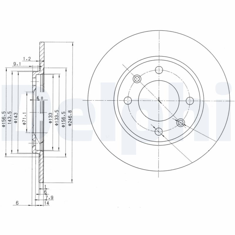 Диск тормозной DELPHI BG2445