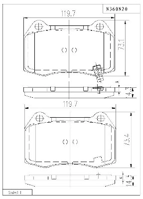 Колодки тормозные дисковые NPS N360N20