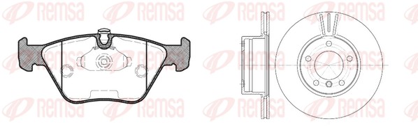 Комплект тормозов дисковый тормозной механизм REMSA 8270.00