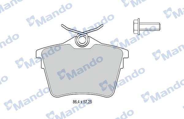 Колодки тормозные дисковые MANDO MBF015251