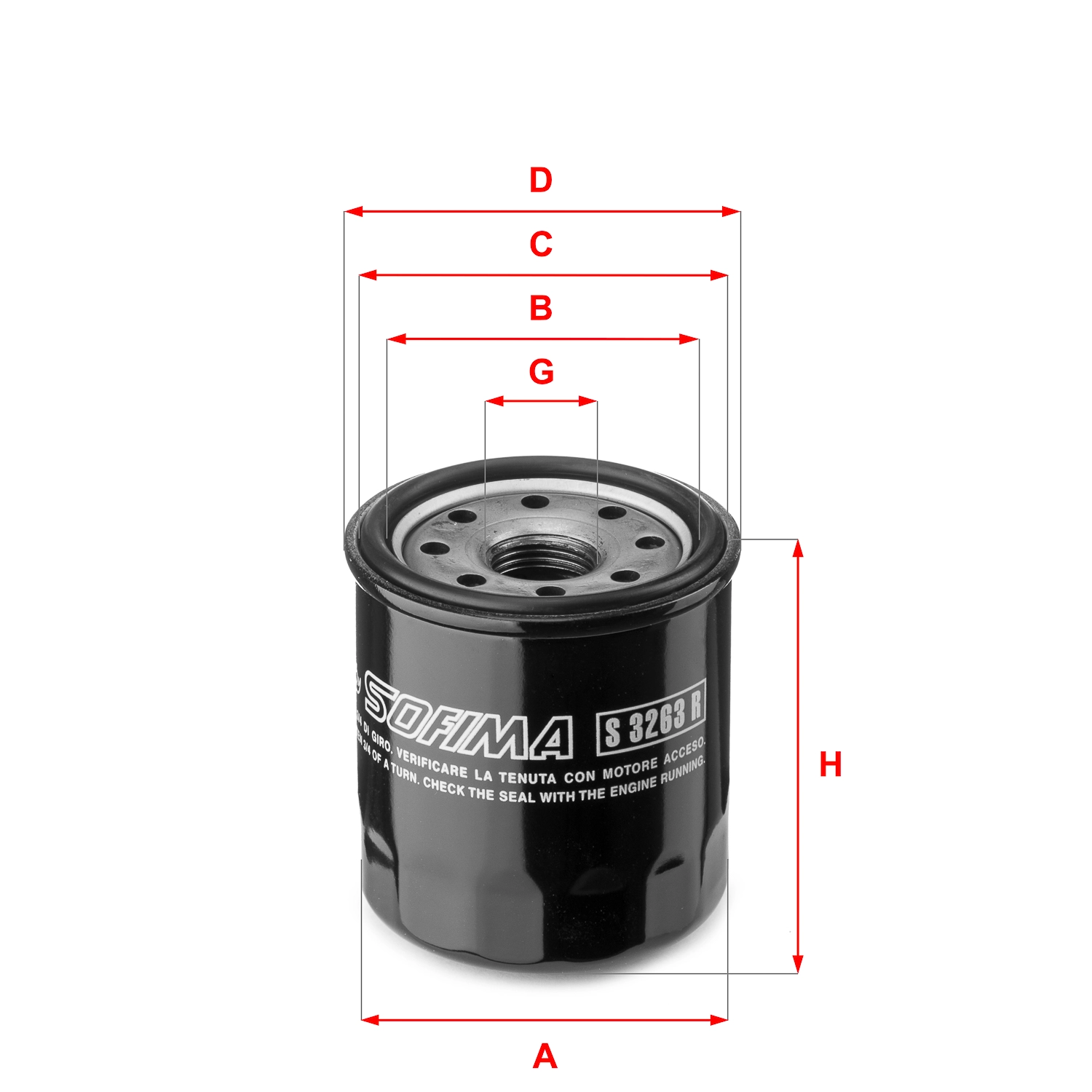 Фильтр масляный SOFIMA S 3263 R