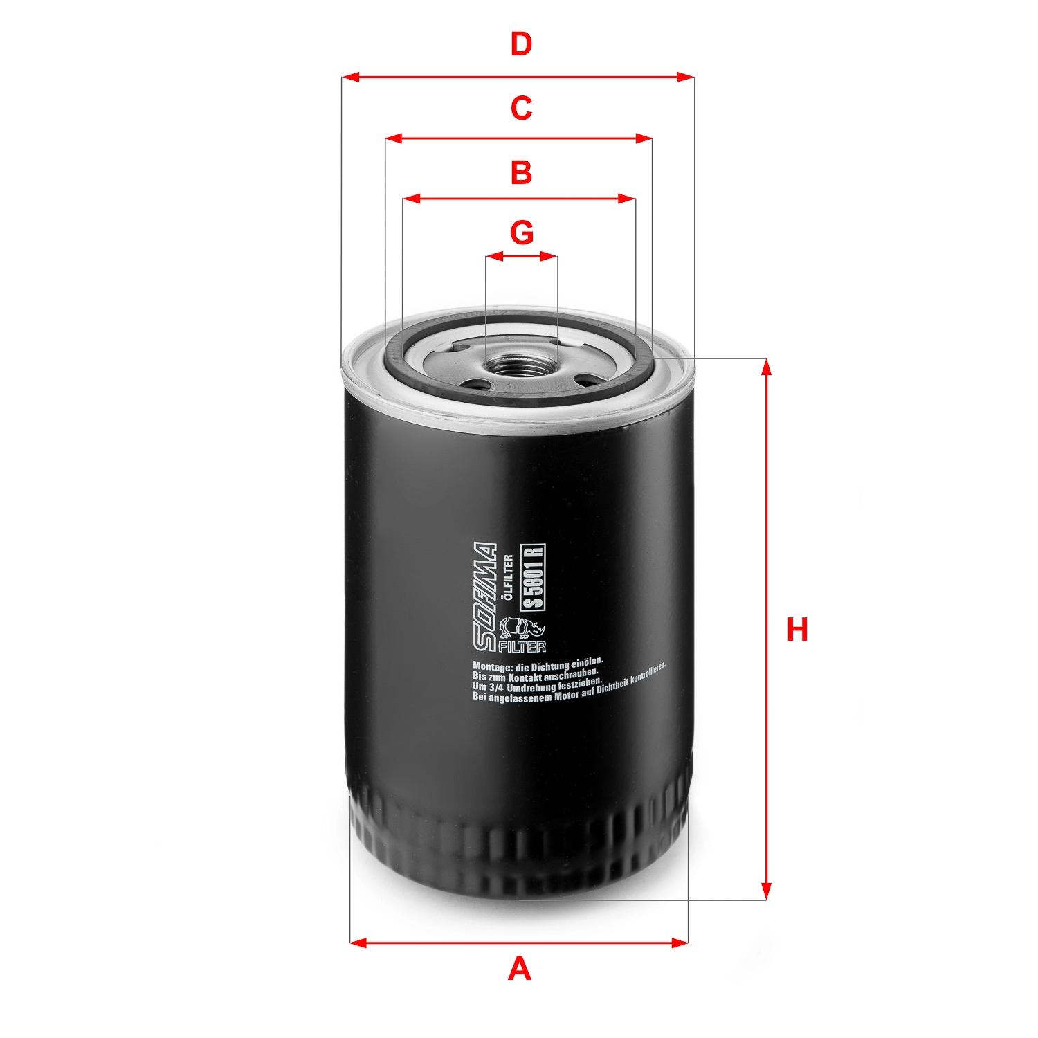Фильтр масляный SOFIMA S 5601 R