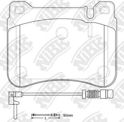 Колодки торм пер NIBK PN0037W