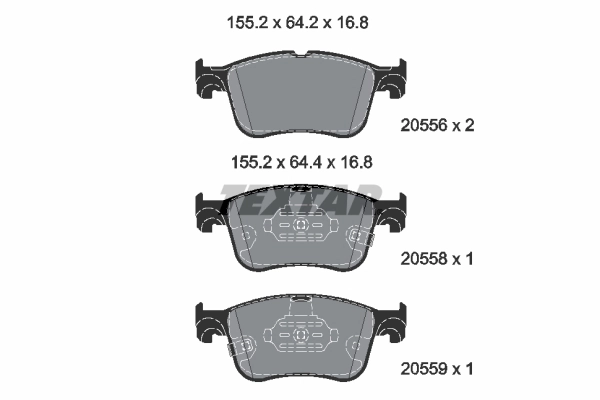 Колодки тормозные дисковые перед ford focus kuga puma 18- TEXTAR 2055601