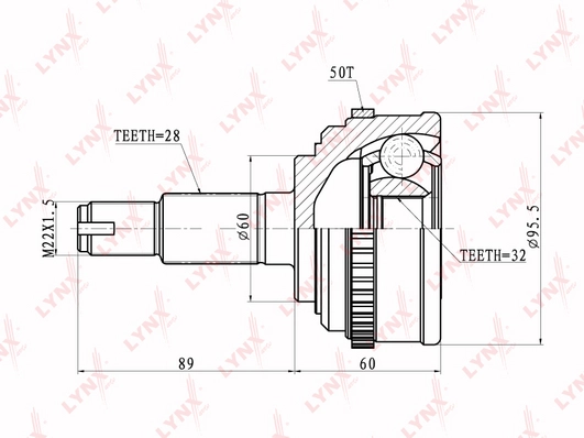 Шрус LYNXAUTO CO3402A