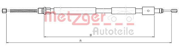 Трос стояночная тормозная система METZGER 10.6031